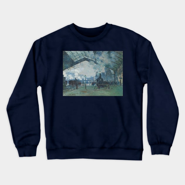 Arrival of the Normandy Train - Claude Monet Crewneck Sweatshirt by KargacinArt